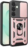 Techsuit Hoesje geschikt voor Samsung Galaxy S25 Plus - Camshield Back Cover - Roségoud