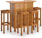 vidaXL Ensemble de bar de jardin 5 pièces Acacia massif Marron
