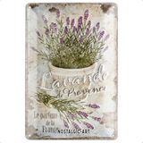 Nostalgic-Art Retro Tin Sign – Home & Country – Lavande de Provence – Kitchen gift idea, Metal Plaque, 20 x 30 cm