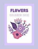 Cozy flower coloring book