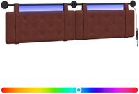 vidaXL Hangend hoofdbord Glanzend Bruin Antiek PU