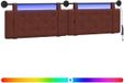 vidaXL Hoofdbord Suspendu Marron Brillant Antique PU