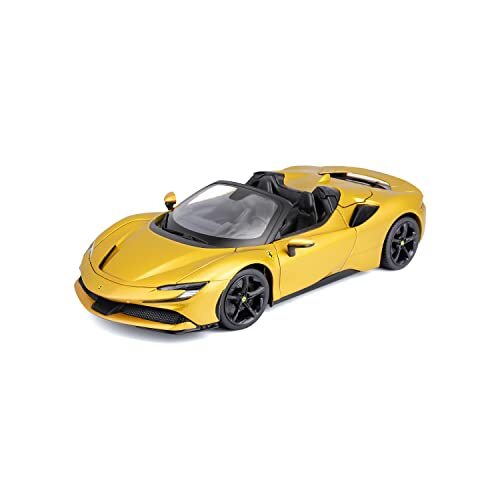 Burago - May Cheong Group-BBURAGO-1/18 Ferrari-SF 90 Spider-Gold-voertuig voor kinderen vanaf 3 jaar - 16016