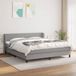 Maison Exclusive - Sommier à lattes de lit avec matelas Gris clair 180x200cm Tissu
