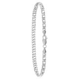 Lucardi Heren Gerecycled zilveren herenarmband dubbele gourmet.