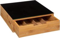 5Five Koffie cup/capsule houder - lade - bamboe hout - universeel - 30 x 10 cm - koffiecupjes bewaren