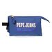 Pepe Jeans Darren Pennenetui, drievoudig, blauw, 22 x 12 x 5 cm, polyester, Rosa Roja, Drievoudige etui