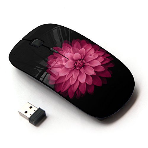 KOOLmouse - Optische 2.4G draadloze computermuis - Rode Lotus Bloem 1