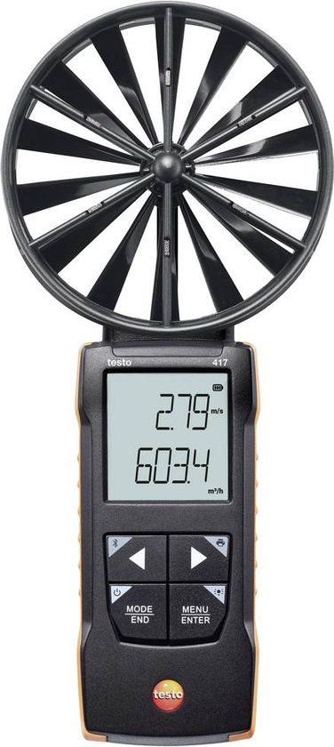 Testo Digitale windmeter 417, 100 mm met App aansluiting