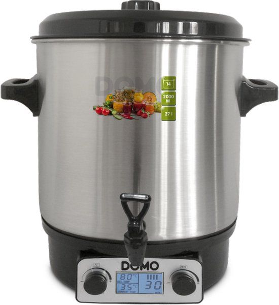 DOMO DO42325PC Inmaakketel digitaal - Weckketel - met tapkraan