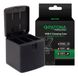 PATONA 1795 chargeur de batterie Pile pour GoPro Action sport camera USB Noir