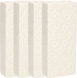 Gerimport Waterverdamper - 4x - wit - keramiek - 400 ml - radiatorbak luchtbevochtiger - 7,4 x 17,7 cm