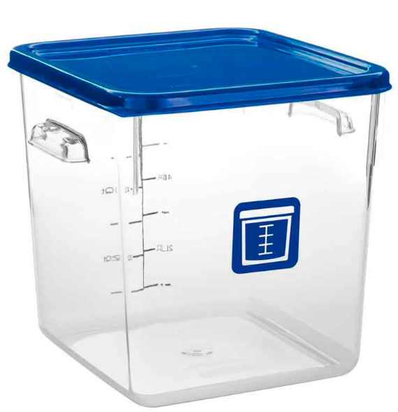 Vepa Bins Rubbermaid, opslagcontainer, 7.6 liter, transp./blauw, VB 232219