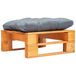 vidaXL Pouf de jardin avec coussin gris bois de palette brun miel