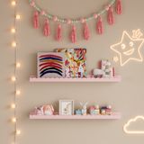 en.casa Wandplankenset Vestnes 2-delig 60x10x5 cm roze