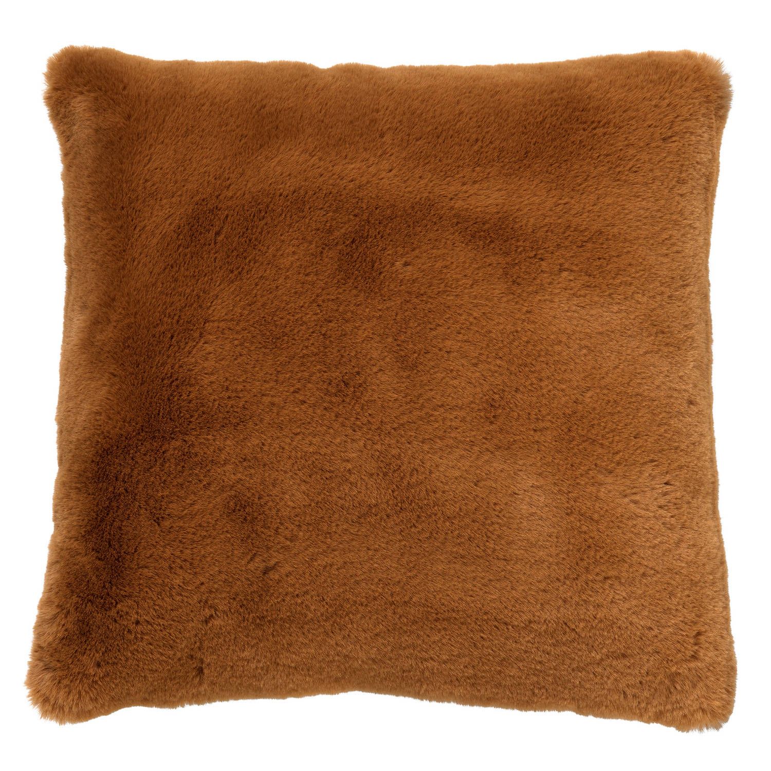 Dutch Decor Zaya Sierkussen Unikleur 60x60 cm Tobacco Brown - Bruin