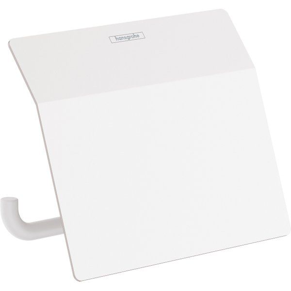 Hansgrohe Addstoris closetrolhouder met klep mat wit 41753700