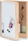 Zeller Sleutelkast voor 8 sleutels met magnetisch memobord - 30 x 42 cm - Bruin/Hout