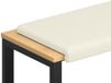 vidaXL - Coussin de banc - velours côtelé - Crème - Profondeur - 35 cm