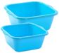 Plasticforte Afwasteilen Set - Afwasbak - Kunststof - 15 en 20 Liter - Blauw