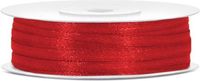 PartyDeco - Satijn lint Rood 3mm/rol 50m