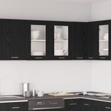 vidaXL Lyon Hangkast Zwart Eiken 80 x 31 x 60 cm