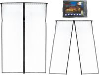Merkloos / Sans marque Ikonka Vliegengordijn 100x210cm - Luxe Deurhor - Magnetisch - Horgordijn - Muggennet - Hordeur - Zwart