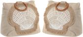Atmosphera Deurstopper Beachhouse - 2x - schelp - 1 kg - Coton - 18 x 11 x 16 cm - nautique / plage