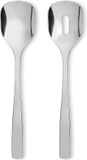 Alessi Knifeforkspoon Salade Set, RVS, Zilver