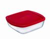 Ôcuisine Cook&Store Vierkante container, 25 x 22 x 7 cm / 2,2 l, transparant + deksel