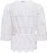JDY JDYJOJO 3/4 Anglaise Shirt Wvn Blouse Vrouwen XL Katoen Broderie Cloud Dancer