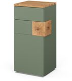 Vicco Eden Halfhoge kast – 40 x 84 cm Groen/Kunstzinnig