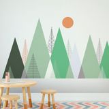 Ambiance Sticker Muursticker voor kinderkamers - Scandinavische bergen - 70x105cm