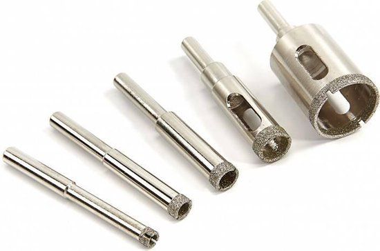 HBM machines 5 Delige Diamant Gatzagenset - 25 mm - Geschikt voor Keramiek en Glas