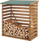 en.casa H.T. Trade Service GmbH & Co. KG Houten brandhout rek houtopslag 116x64x123 cm