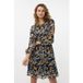 EsQualo Robe Manches Raglan Imprimé Feuilles Élégant Taille : 36