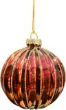 Uniplant - Kerstbal bol lijn espresso 8 cm