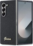 Guess Glitter Script Hoesje Geschikt voor Samsung Galaxy Z Fold 6 - Back Cover Zwart