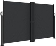 vidaXL Windscherm uittrekbaar 140x1200 cm zwart