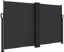 vidaXL Windscherm uittrekbaar 140x1200 cm zwart