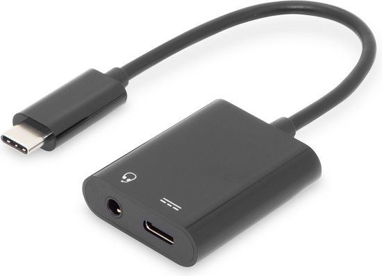 Digitus Audio Adapterkabel - USB-C naar 3.5mm Jack - 20cm - Zwart