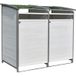 Mucola Boîte pour poubelles 2 tonnes Habillage pour poubelles Abri pour poubelles Boîte de rangement Boîte de jardin en bois - Double boîte 240L