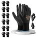FUZZIO 12 paar Ogrifox PU handschoenen handschoenen handschoenen clip (M-8, zwart)