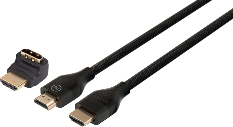 BlueBuilt BlueBuilt HDMI Kabel 4K 120Hz / 8K 60Hz Nylon 3 Meter + 90° adapter