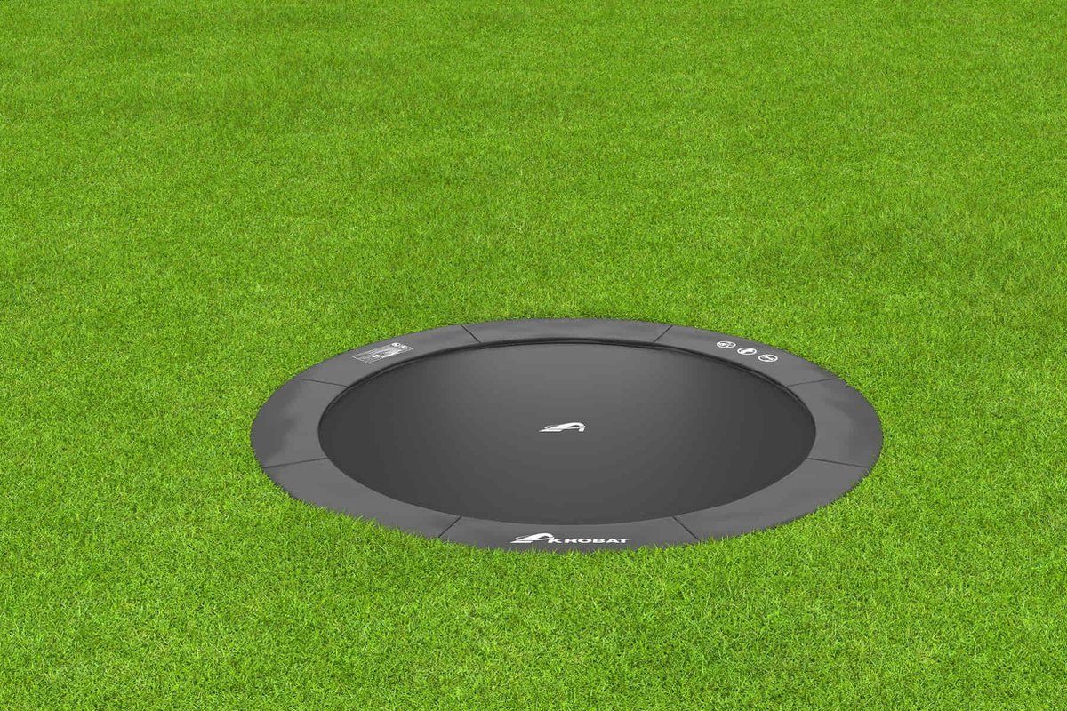 12SPRINGS / Akrobat Primus Flat to the ground Trampoline 430 Antraciet
