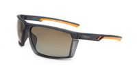 Timberland TB9333 Rechthoekige Zonnebril voor Mannen - Grijs Montuur, Bruine Gepolariseerde Lenzen