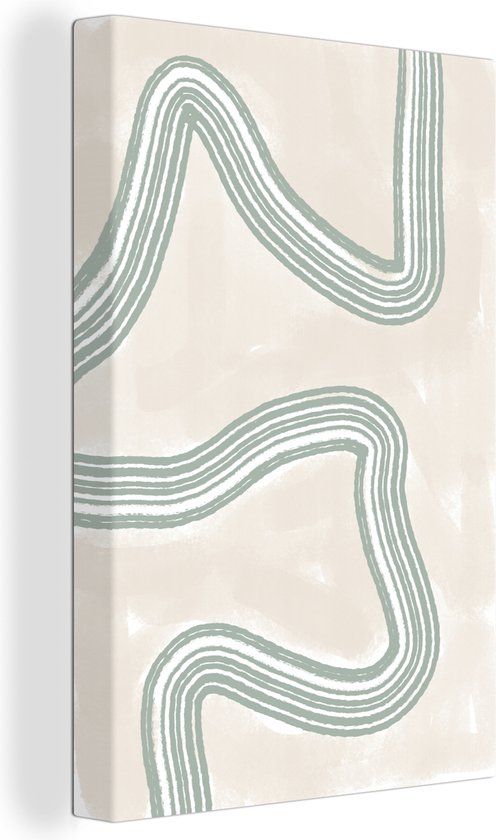 OneMillionCanvasses Canvas Schilderij Lijn - Abstract Design - 20x30 cm - Modern - Wanddecoratie