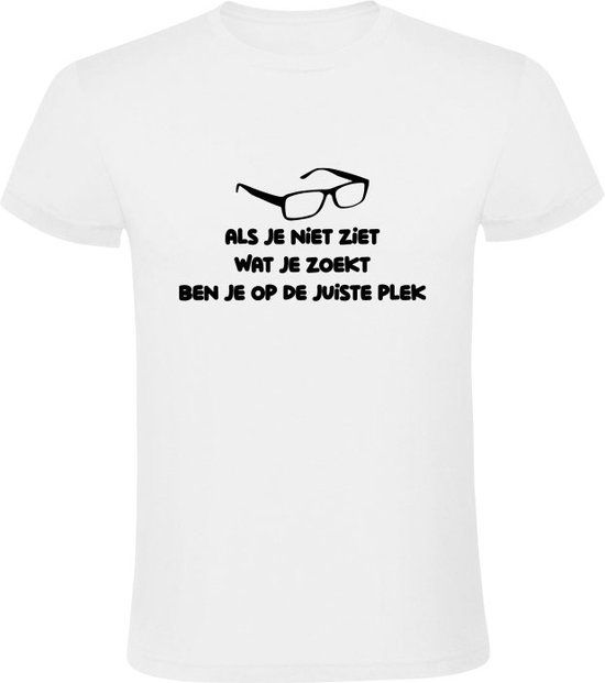 Sol's Heren T-shirt - opticien - bril - brillenzaak - ogen - humor - grappig - Wit - XL