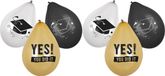 Boland Ballonnen geslaagd thema - 18x - goud/wit/zwart - latex - 25 cm - examenfeest versiering