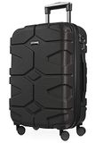 HAUPTSTADTKOFFER X-Kölln Handgepäck Hartschalen-Koffer Trolley Rollkoffer Reisekoffer, TSA, 55 cm, 50 Liter, Schwarz
